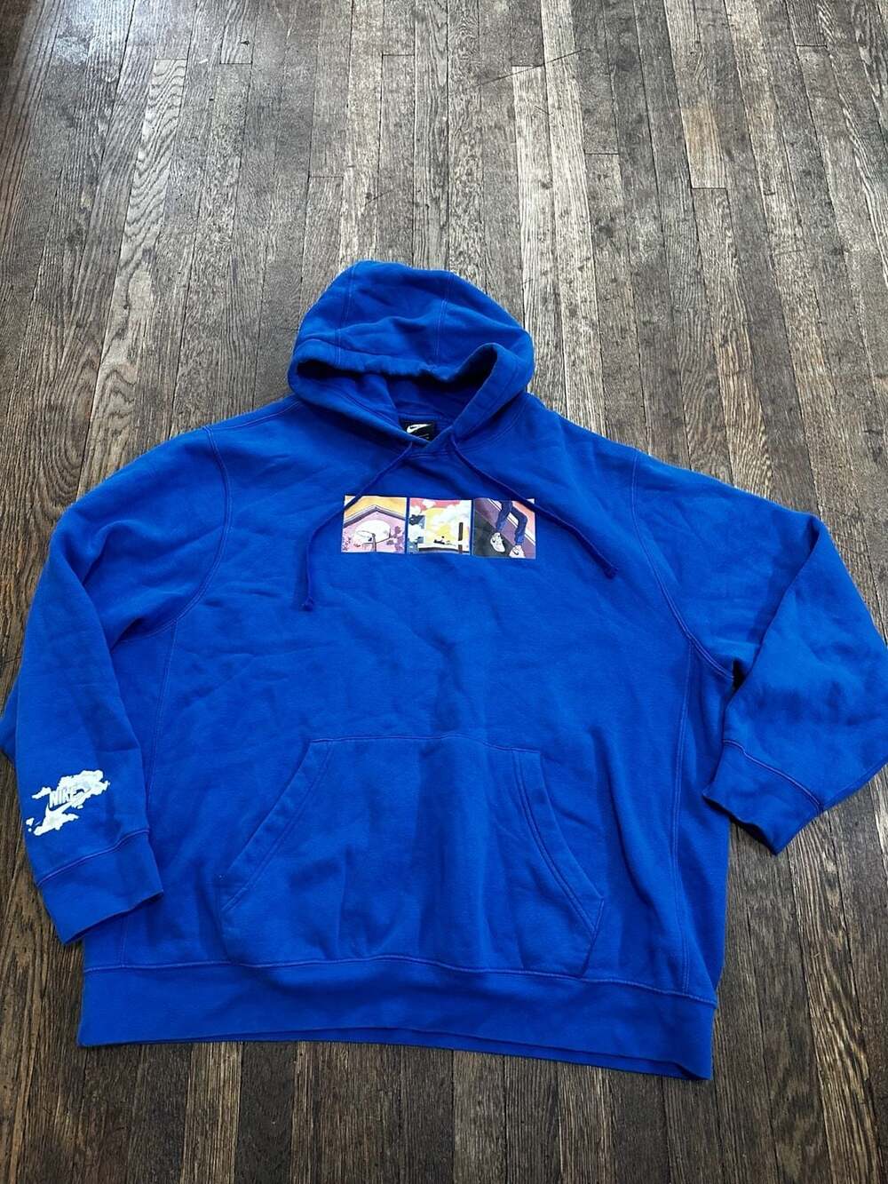 Nike Heat Wave Graphic Hoodie Royal Blue Size XXL Gym Basketball